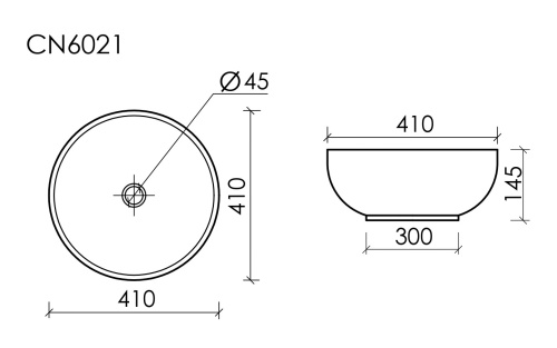 Накладная раковина Ceramicanova ELEMENT CN6021, белый глянец фото 6