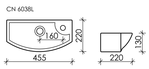 Рукомойник Ceramicanova ELEMENT CN6038L, белый глянец фото 8