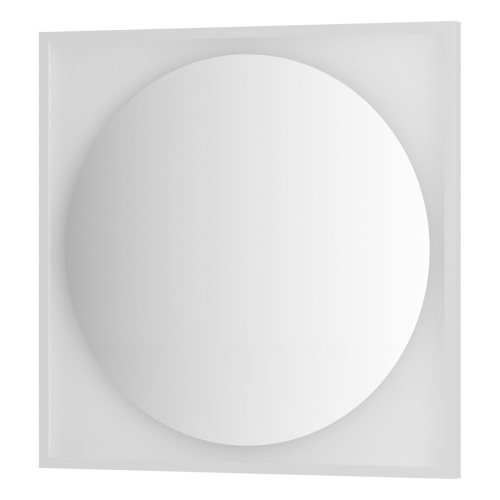 Зеркало DEFESTO ECLIPSE DF 2228 в багетной раме с LED-подсветкой 80x80 см., белая рама, без выключателя, 4500 K фото 4