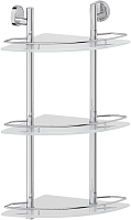 Полка FBS Luxia LUX 073 угловая, 3-х ярусная, хром