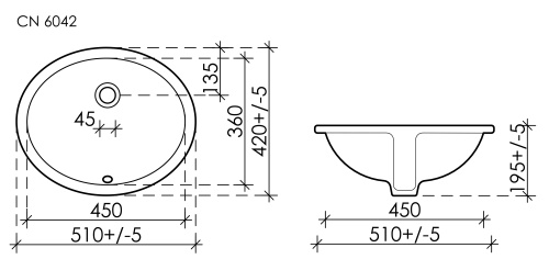 Раковина Ceramicanova ELEMENT CN6042, белый глянец фото 8