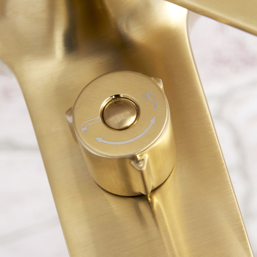 Смеситель для ванны и душа WasserKRAFT Aisch 5501, PVD-покрытие "матовое золото" фото 6