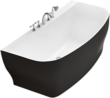 Акриловая ванна без перелива BELBAGNO BB74-NERO-W0, 165х78 см