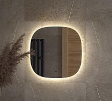 Зеркало DEFESTO OPTI DF 2848R с LED-подсветкой 50x50 см., ИК - выключатель, 4500 K