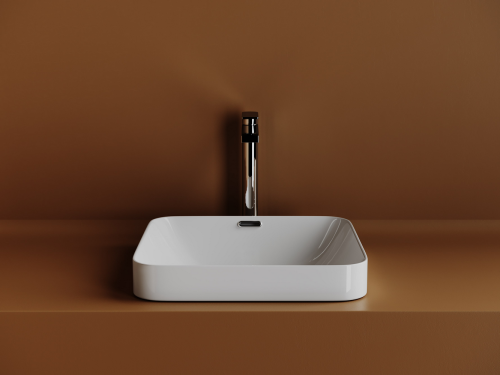 Раковина встраиваемая сверху Ceramicanova Element CN6077, белый глянец фото 4