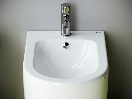 Биде напольное Ceramicanova Metropol CN4005, белое глянцевое фото 5