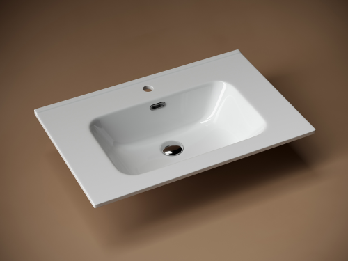 Раковина накладная мебельная Ceramicanova Element CN7007, белый глянец фото 2