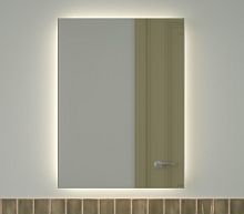 Зеркало DEFESTO GLOW DF 2507 с фацетом и LED-подсветкой 60x80 см., без выключателя, 4500 K