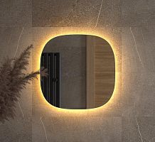 Зеркало DEFESTO OPTI DF 2858 с LED-подсветкой 50x50 см., без выключателя, 3000 K