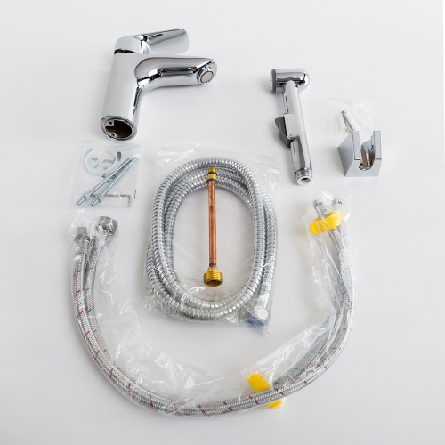 Смеситель для раковины BelBagno DUE-LVM/HGN-CRM-W0 с гигиеническим душем, хром фото 12