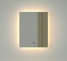 Зеркало DEFESTO GLOW DF 2511R с фацетом и LED-подсветкой 40x50 см., ИК - выключатель, 3000 K