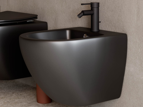 Биде подвесной Ceramicanova Metropol  черное матовое фото 14