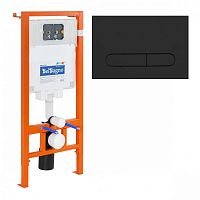 Система инсталляции для унитазов BelBagno BB002-80/BB007-PR-NERO.M с кнопкой смыва