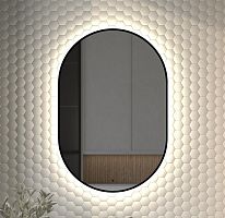Зеркало DEFESTO AURA DF 2925R с окантовкой и LED-подсветкой 60x90 см., ИК - выключатель, 4500 K