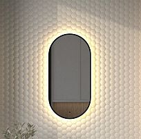 Зеркало DEFESTO AURA DF 2932R с окантовкой и LED-подсветкой 40x80 см., ИК - выключатель, 3000 K