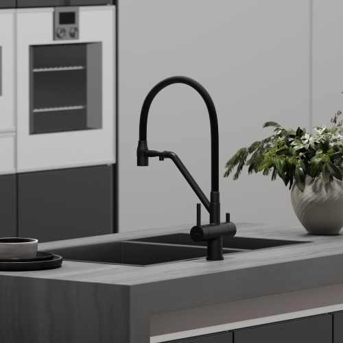 Смеситель для кухни Sancos Dora SC4003MB, матовый черный фото 8