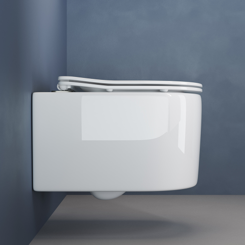 Подвесной унитаз Ceramicanova Moments CN3003 с крышкой-сидением фото 9