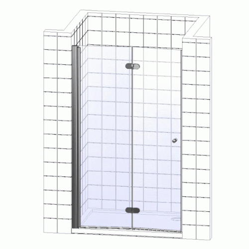 Душевая дверь в нишу Cezares 100x195 ECO-O-BS-12-100-C-Cr, стекло прозрачное, профиль хром фото 2