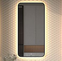 Зеркало DEFESTO AURA DF 2978S с окантовкой и LED-подсветкой 60x120 см., сенсорный выключатель, 3000 K