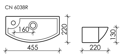 Рукомойник Ceramicanova ELEMENT CN6038R, белый глянец фото 7