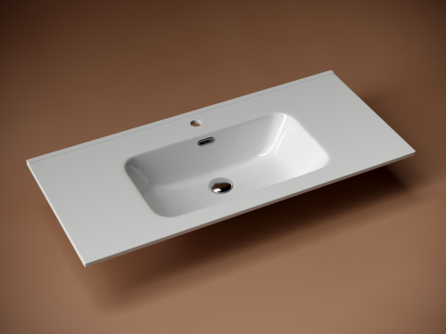 Раковина накладная мебельная Ceramicanova Element CN7003, белый глянец фото 2