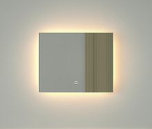 Зеркало DEFESTO GLOW DF 2511SH с фацетом и LED-подсветкой 50x40 см., сенсорный выключатель, 3000 K