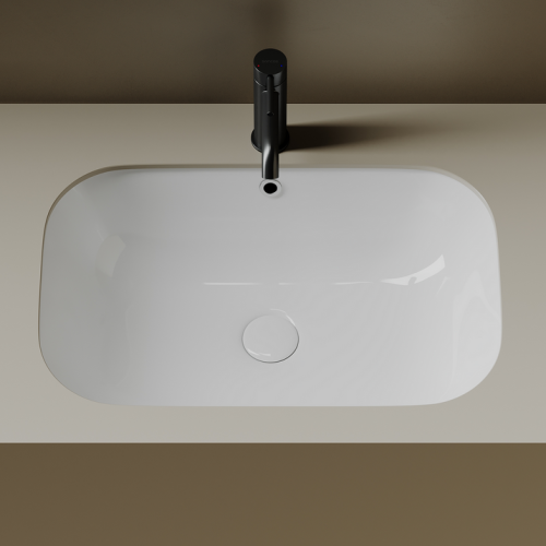 Раковина встраиваемая снизу Ceramicanova Era CN15007, белый глянец