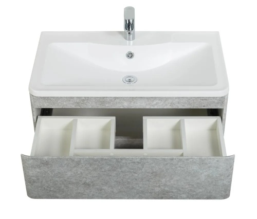 Тумба с раковиной BelBagno Albano 80 подвесная, cemento verona grigio (ALBANO-800-2C-SO-CVG + BB800/455-LV-MR-ALR) фото 3
