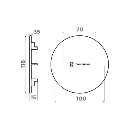 Декоративная накладка Omoikiri DEC-AB 4957089, античная латунь фото 2