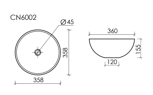 Раковина Ceramicanova ELEMENT CN6002, белый глянец фото 6