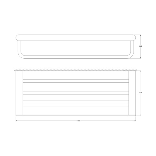 Полка Artwelle Schwarz 7781 для полотенец 60 см, чёрный матовый фото 8