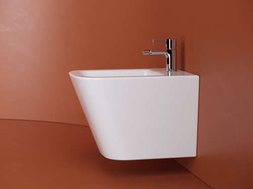 Биде подвесной Ceramicanova Union CN4003MB белое глянцевое фото 5