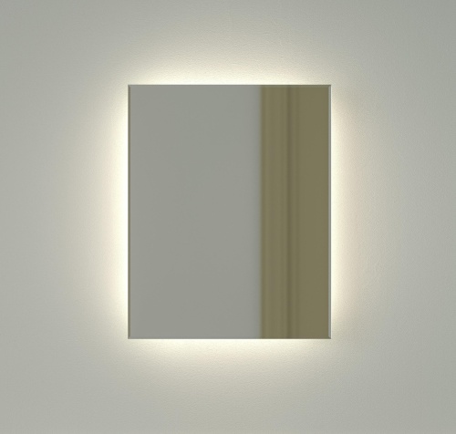 Зеркало DEFESTO GLOW DF 2501 с фацетом и LED-подсветкой 40x50 см., без выключателя, 4500 K