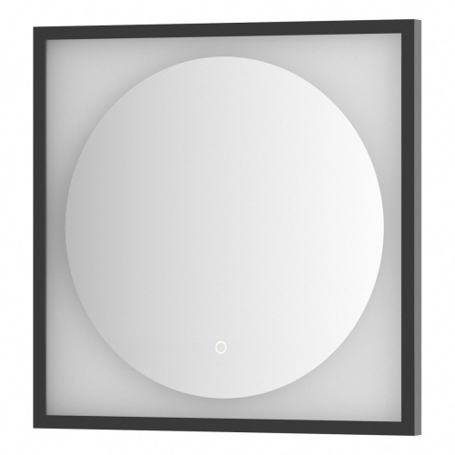 Зеркало DEFESTO ECLIPSE DF 2221S в багетной раме с LED-подсветкой 60x60 см., сенсорный выключатель, черная рама, 4500 K фото 4