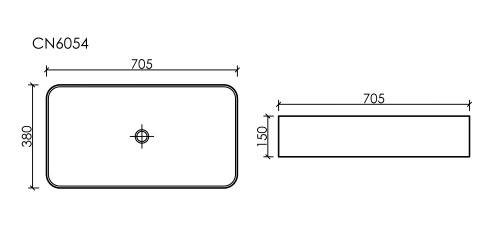 Накладная раковина Ceramicanova ELEMENT CN6054, белый глянец фото 9