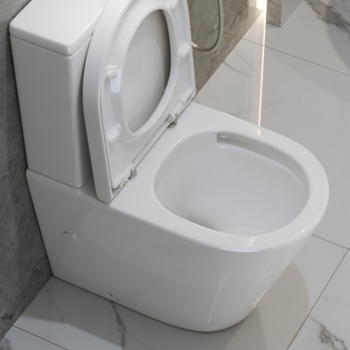 Унитаз-компакт BelBagno FLAY-TOR BB2149CP-TOR безободковый, крышка BB865SC с микролифтом, бачок BB2149T фото 5