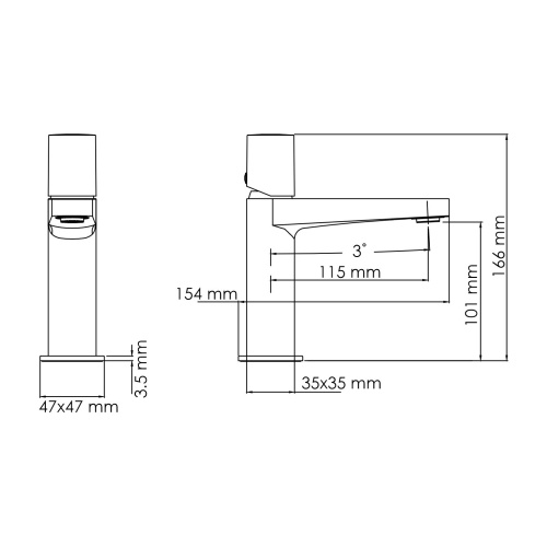 Смеситель для раковины WasserKRAFT Naab 8603, хром фото 3