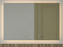 Зеркало DEFESTO GLOW DF 2520SH с фацетом и LED-подсветкой 120x80 см., сенсорный выключатель, 3000 K