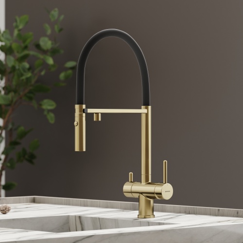 Смеситель для кухни Sancos Imola SC4010BGbh, брашированное золото фото 7