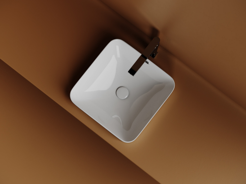 Раковина встраиваемая сверху Ceramicanova Element CN6077, белый глянец фото 5