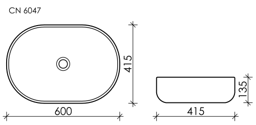 Накладная раковина Ceramicanova ELEMENT CN6047, белый глянец фото 8