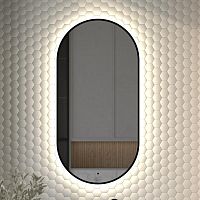 Зеркало DEFESTO AURA DF 2924R с окантовкой и LED-подсветкой 50x100 см., ИК - выключатель, 4500 K