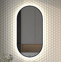Зеркало DEFESTO AURA DF 2924 с окантовкой и LED-подсветкой 50x100 см., без выключателя, 4500 K