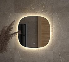 Зеркало DEFESTO OPTI DF 2848S с LED-подсветкой 50x50 см., сенсорный выключатель, 4500 K