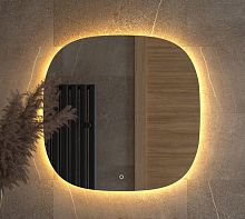 Зеркало DEFESTO OPTI DF 2860S с LED-подсветкой 70x70 см., сенсорный выключатель, 3000 K