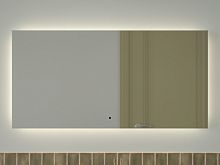 Зеркало DEFESTO GLOW DF 2508RH с фацетом и LED-подсветкой 120x60 см., ИК - выключатель, 4500 K