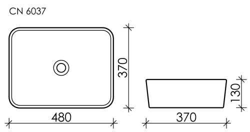 Накладная раковина Ceramicanova ELEMENT CN6037, белый глянец фото 8