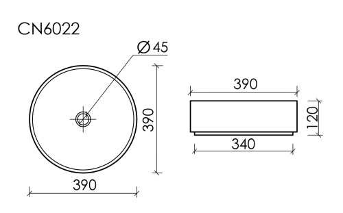 Раковина Ceramicanova ELEMENT CN6022, белый глянец фото 7