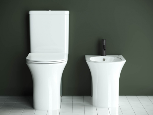 Биде напольное Ceramicanova Star CN1906, белое глянцевое фото 6