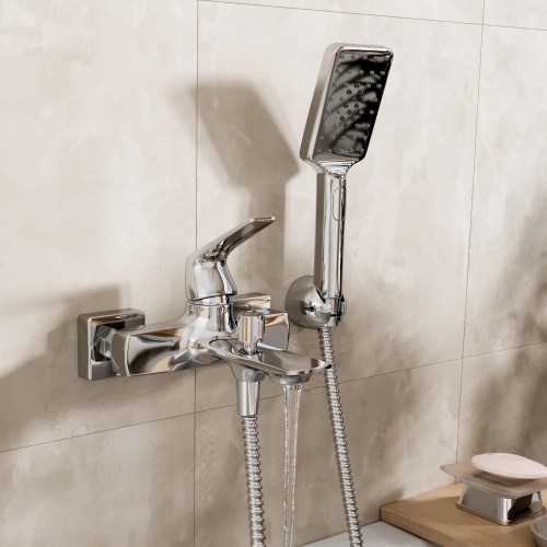 Смеситель для ванны и душа WasserKRAFT Neime 1901, хром фото 2
